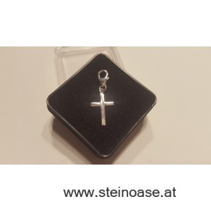 Silber-Kreuz mit Karabiner - Anhänger Charms